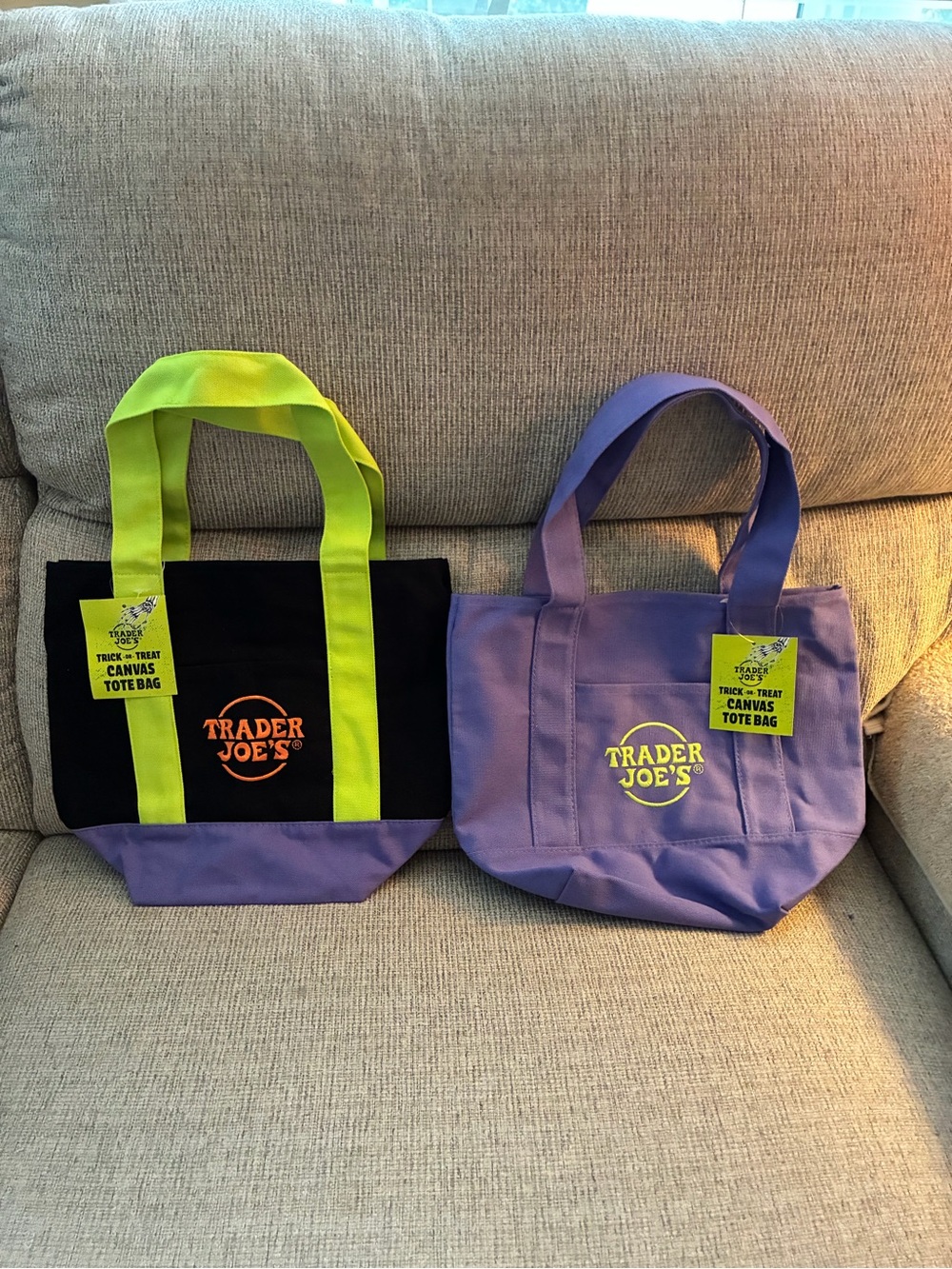 💚 NEW Trader Joe’s Mini Canvas Tote Bags (2) - Limited Halloween 2026 collection